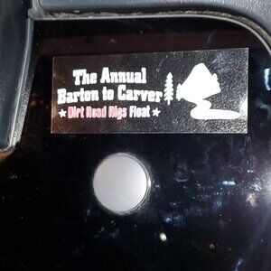 The Annual Barton to Carver Dirt Road Rigs Float Commemorative Decal in White